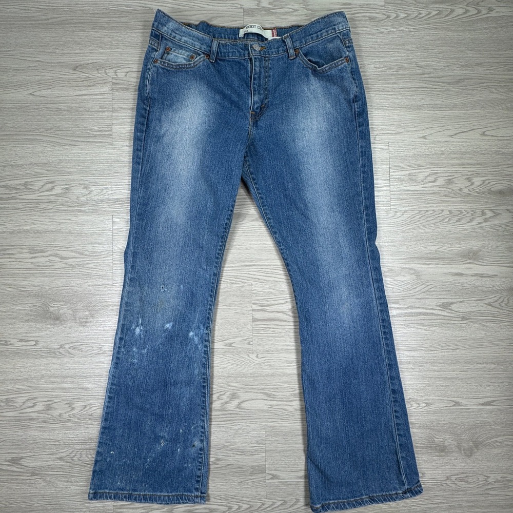 Levi's Women's Jeans 515 Bootcut Blue Denim Size 14M Medium Wash Distressed